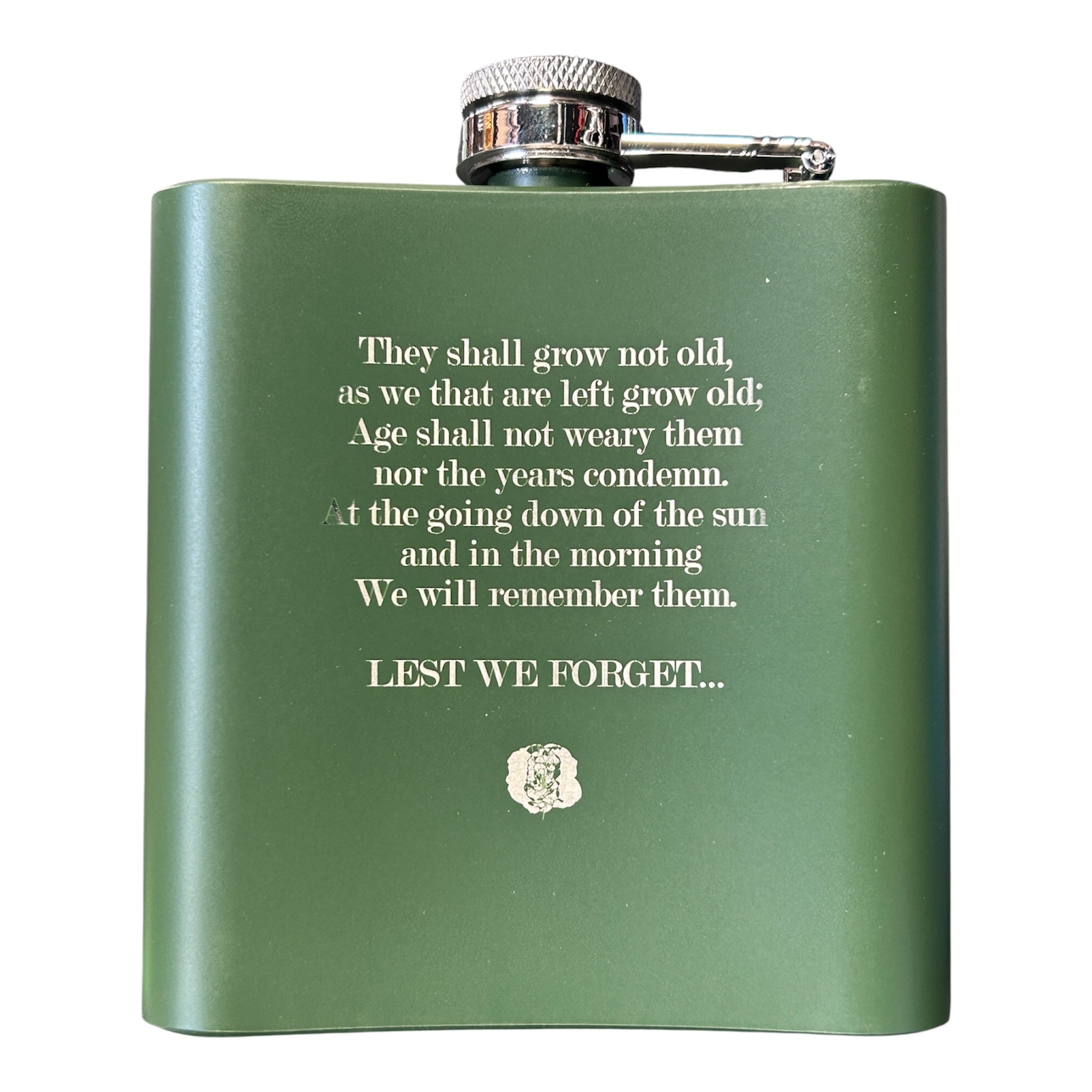 ANZAC DAY SPECIAL 350ml discreet hip flask with funnel