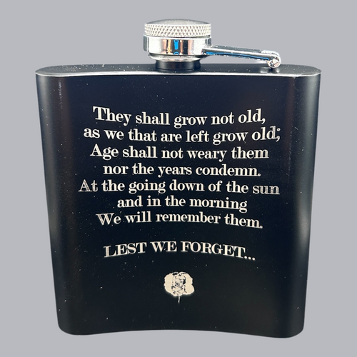 ANZAC DAY SPECIAL 350ml discreet hip flask with funnel