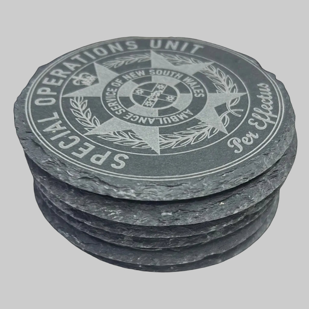 Custom Slate Coasters 100mm with stand