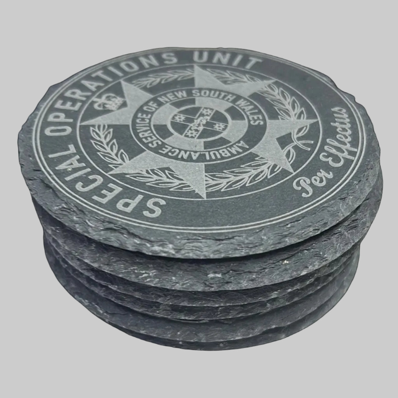 Custom Slate Coasters 100mm with stand