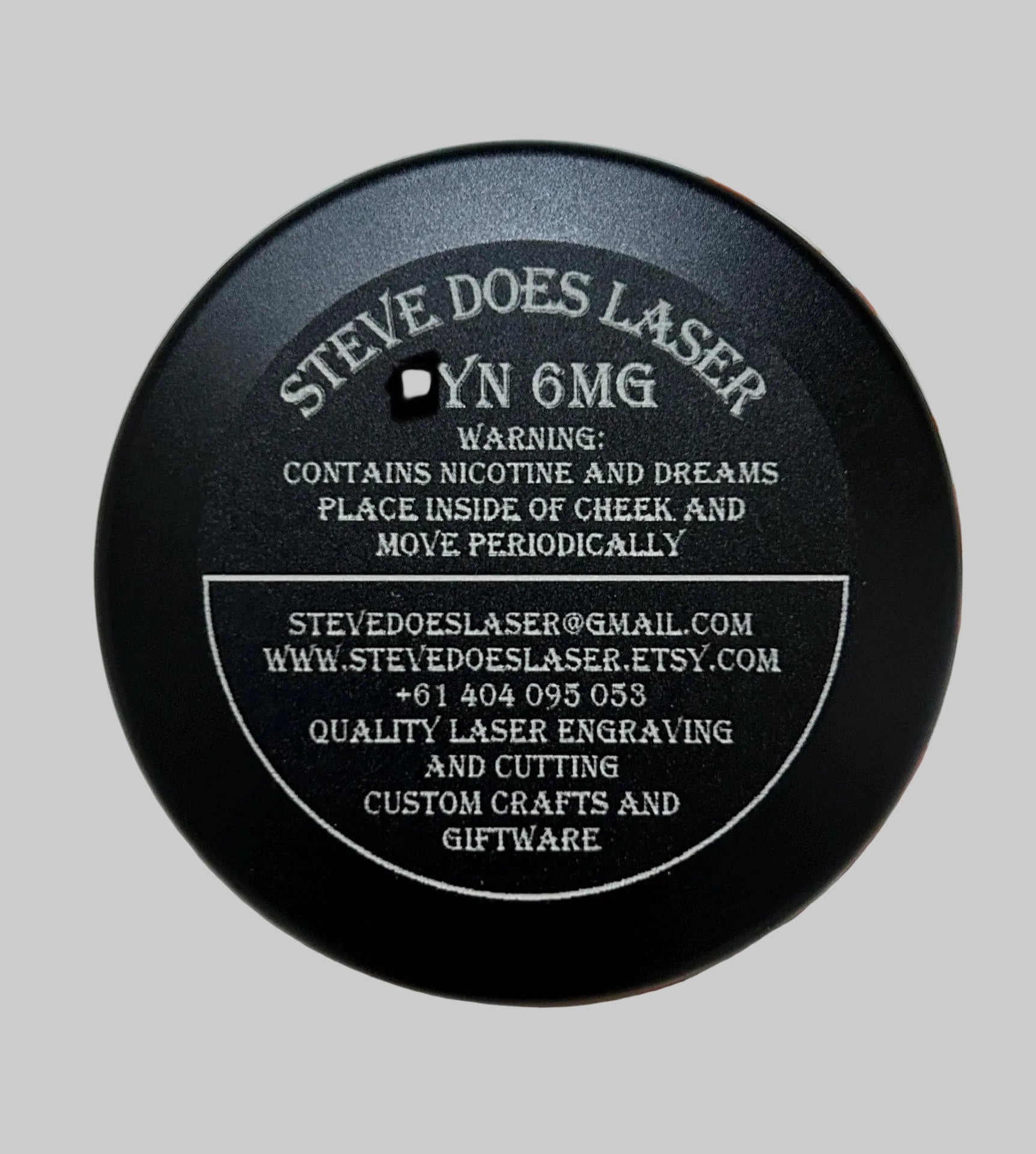 Snus/Energy pouch/Dip/Tobacco Container, Aluminum Double Compartment, Custom Engraved, seals in the freshness.