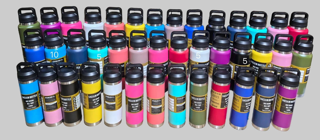 Custom 800ml Stainless Steel Insulated double wall drink bottles. Plus postage